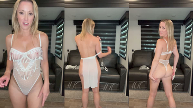 Vicky Stark Shows Nipples in Mesh Try-On OnlyFans Leak