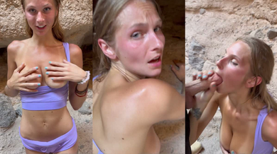 peachyprime outdoor canyon blowjob and doggy style sex tape leaked