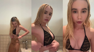 Lil Tay sexy bikini fitting with small tits onlyfans leaked