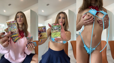 Natalie Roush Momo cosplay strip & rip PPV leaked