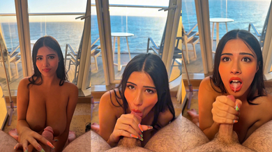 Strawberrytabby POV blowjob at beach house sunset