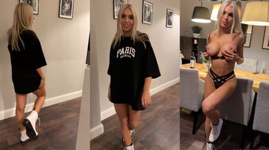 Alexisshv perfect tits teasing & pussy rubbing on the couch