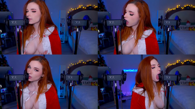 Amouranth Christmas Elf ASMR Relax With Me